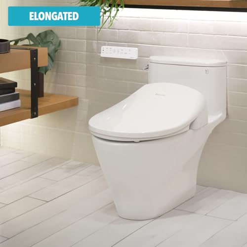 BARUMI BM-6000 Electric Elongated Bidet for Toilet, Warm Seat & Air Dryer, Warm Water & Pressure, Self-Cleaning, Child Mode, Eco Mode, Night Light, Hybrid Heating, Remote Controller, Soft Close Lid - Image 3