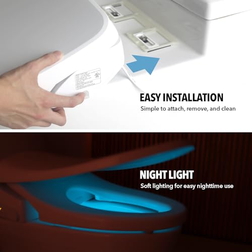 BARUMI BM-6000 Electric Elongated Bidet for Toilet, Warm Seat & Air Dryer, Warm Water & Pressure, Self-Cleaning, Child Mode, Eco Mode, Night Light, Hybrid Heating, Remote Controller, Soft Close Lid - Image 2
