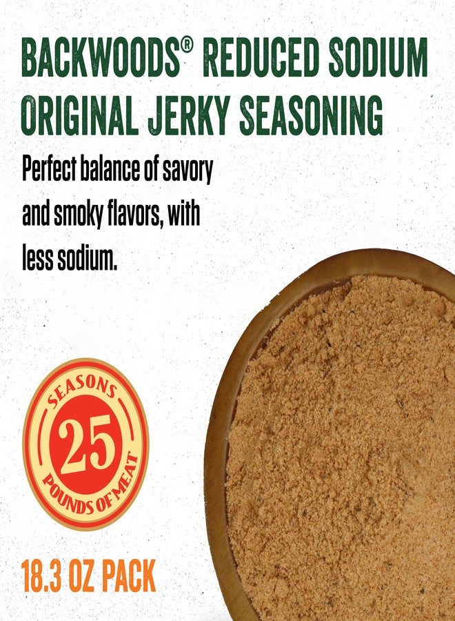 LEM Products Backwoods Reduced Sodium Original Jerky Seasoning, Ideal for Wild Game and Domestic Meat, Seasons Up to 25 Pounds of Meat, 18.3 Ounce Packet with Pre-Measured Cure Packet Included - Image 3