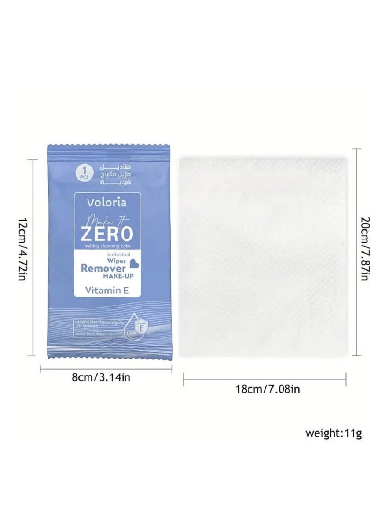 Voloria Make It Zero Individual Makeup Remover Wipes Voloria Make It Zero Individual Makeup Remover Wipes with Vitamin E 15 PCS - Image 3