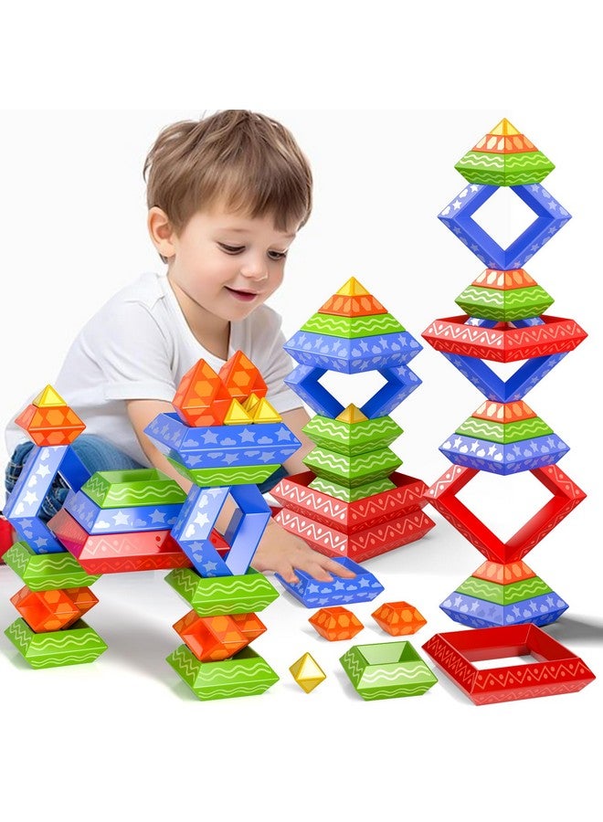 Doloowee 30 Pcs Montessori Toys Stacking Toys Building Blocks Leraning Toys for Toddlers 1-3 3-5 Girls Boys Gift Christmas Stocking Stuffers Preschool Educational - Image 1