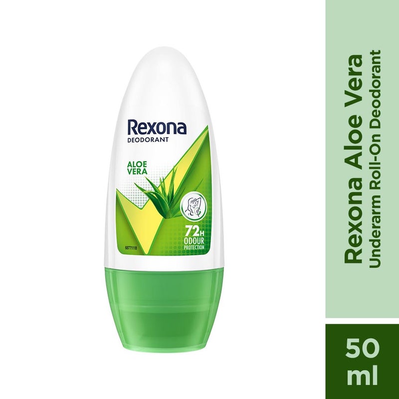 Rexona Rexona Aloe Vera Underarm Roll On Deodorant For Women Antiperspirant Removes Odour Keeps Skin Fresh Clean Alcohol Free Skin Friendly 50 ml - Image 2