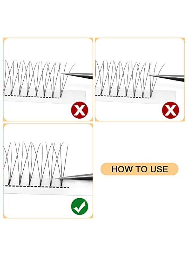 QUEWEL E Fans Lash Extensions Soft 3D;4D;5D;6D;7D;8D 0.07/0.10Mm C/D 820Mm Mix916Mm 1215Mm 815Mm;3D 0.10Mm C Curl Mix815Mm Short Stem (3D 0.10C Mix815)  - Image 4