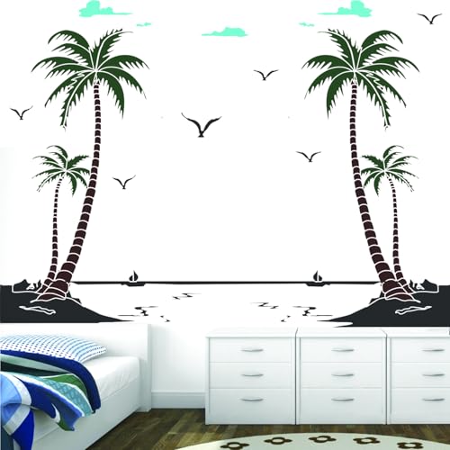 StickMe 'Morning Breez Sea View Wall Sticker ' -SM424 (Multi Colour, Vinyl - 150cm X 120 cm) - Image 1