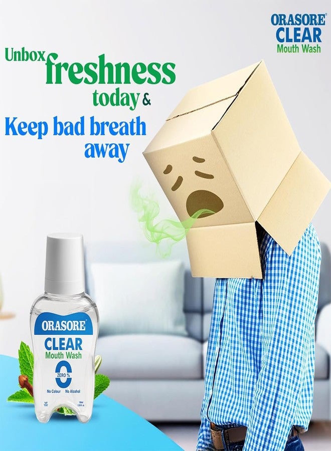 ORASORE Clear Mouthwash | Kills Bad Breath & Stops Tooth Decay | 100% Ayurvedic With 12 Ingredients Including Miswak Suitable For Men, Women, Children | 100 Ml - Image 4
