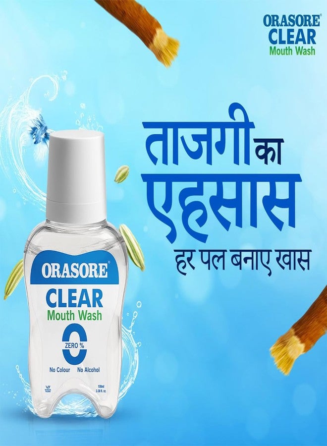 ORASORE Clear Mouthwash | Kills Bad Breath & Stops Tooth Decay | 100% Ayurvedic With 12 Ingredients Including Miswak Suitable For Men, Women, Children | 100 Ml - Image 5