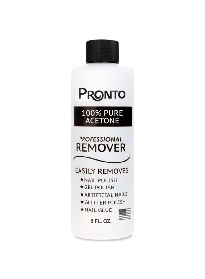 Pronto 100 Acetone Gel Nail Polish Remover Gel Polish Remover for Nails Acetone Nail Polish Remover For Nails for Removal of Glue Gel Acrylic Dip Gel Polish Remover 8 Fl oz - Image 2