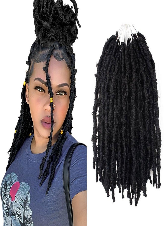 BOHOBABE 8 Packs Light Weight Butterfly Locs Crochet Hair 12 Inch Butterfly Faux Locs Crochet Hair Short Black Distressed Butterfly Locs, 1# - Image 1