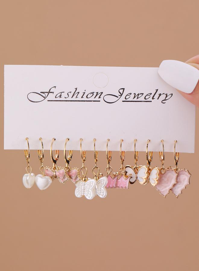 Take Two Pack o 12 - Heart and Butterfly Charm Earrings - Image 5
