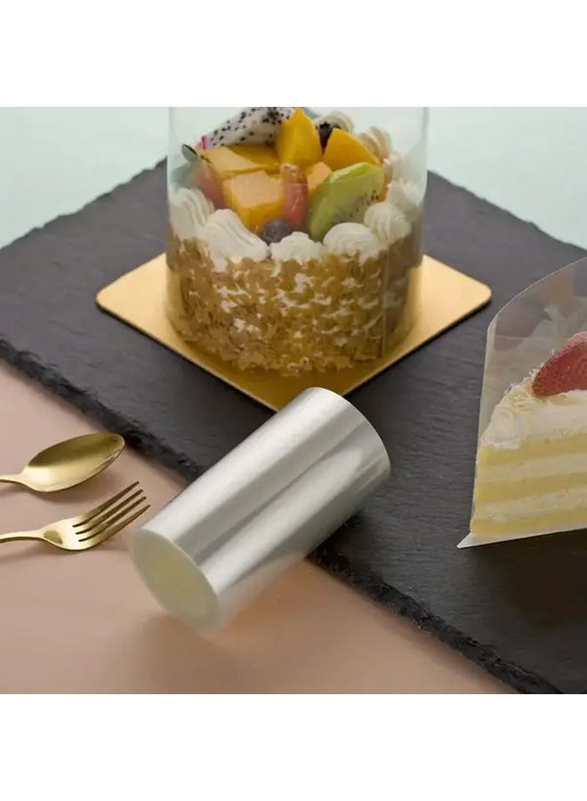 1 Roll 5 Meter Ultra High Transparent PET Cake Wrapping Film Durable Baking Tool 10 cm - Image 2