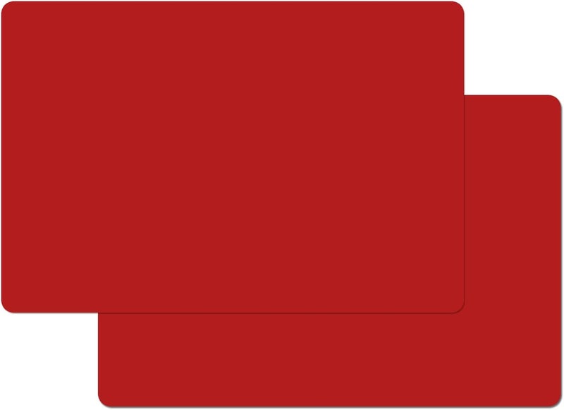 PUSCRIENO 2 PCS Silicone Mats for Kitchen Counter, 23.6" by 15.7" Multipurpose Mat,Heat Resistant Nonskid Table Mat for Air Fryer to Site on, Countertop Protector (red) - Image 1