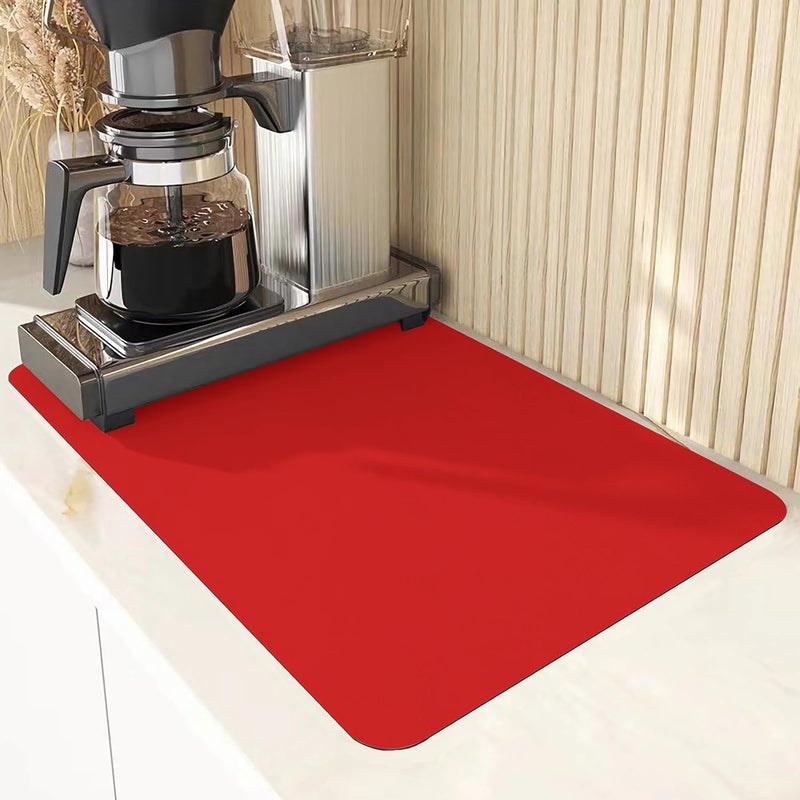 PUSCRIENO 2 PCS Silicone Mats for Kitchen Counter, 23.6" by 15.7" Multipurpose Mat,Heat Resistant Nonskid Table Mat for Air Fryer to Site on, Countertop Protector (red) - Image 3