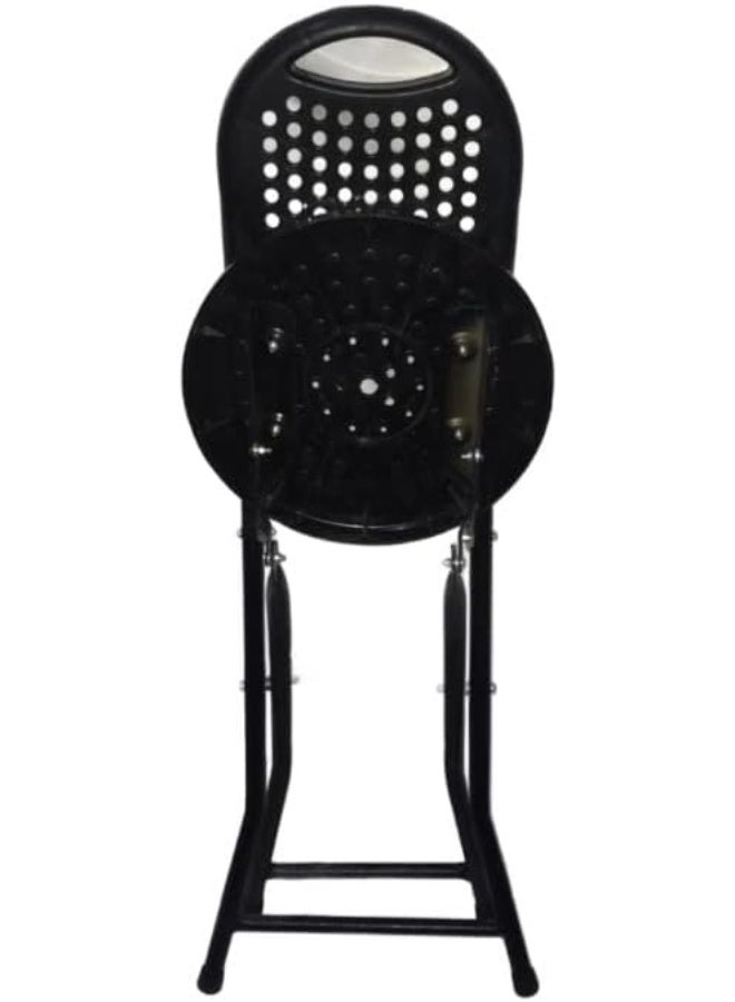 Foldable chair for prayer, Umrah, picnics, fishing, camping, and indoor and outdoor use Black - Image 2