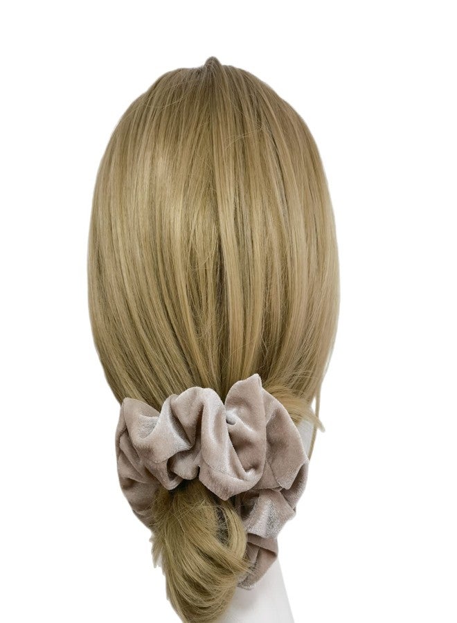 PIDOUDOU 2 Pcs Large Size Scrunchies for Thick Hair Women Hair Ties Accessories (2 Taupe) - Image 3