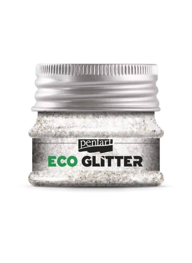 Pentart Eco Glitter silver, fine 15g - Image 1