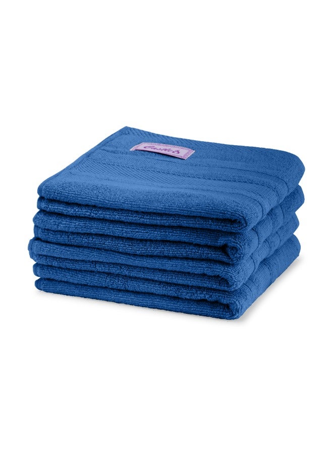 BYFT Home Castle (Blue) Premium Cotton Hand Towel (50 X 90 Cm-Set Of 1) Highly Absorbent, High Quality Bath Linen With Diamond Dobby 550 Gsm - Image 4