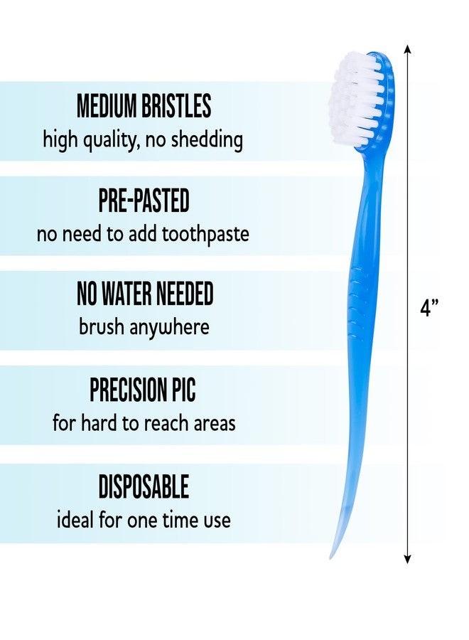 لينجيتو مجموعة فرش أسنان بالجملة - مجموعة فرش أسنان صغيرة للاستخدام مرة واحدة مع معجون أسنان (عبوة من 36 قطعة - متوسطة الحجم، مغلفة بشكل فردي للسفر) - Image 2