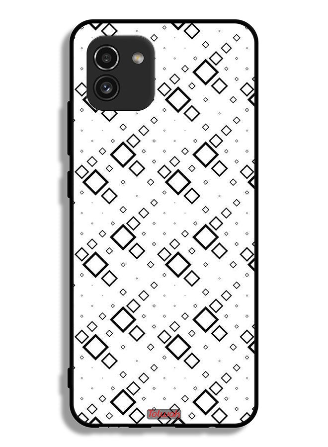 Tolwak Samsung Galaxy A03 Protective Case Cover Square Abstract Digital Art - Image 1
