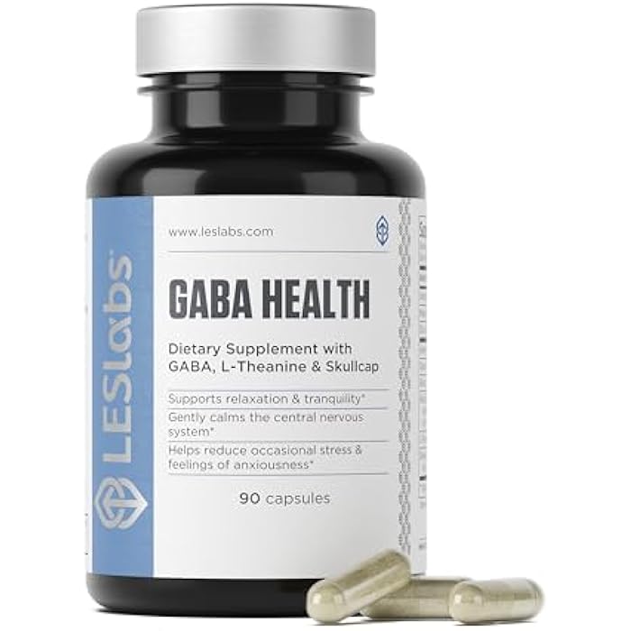 LES Labs GABA Health – Calm Mind & Relaxation, Stress Relief, Neurotransmitter Support & Deep Sleep – GABA, Taurine, Passionflower, Skullcap, L-Theanine & Magnesium – Non-GMO Supplement – 90 Capsules - Image 1