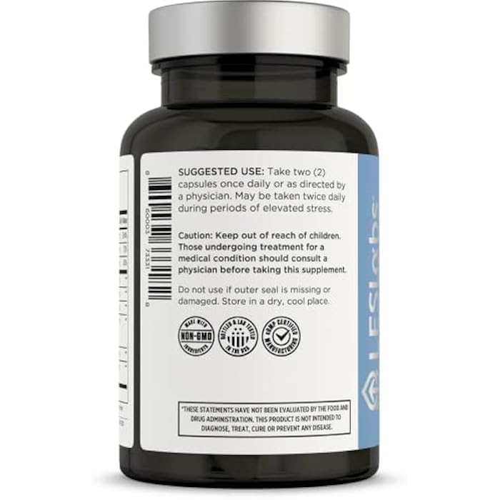 LES Labs GABA Health – Calm Mind & Relaxation, Stress Relief, Neurotransmitter Support & Deep Sleep – GABA, Taurine, Passionflower, Skullcap, L-Theanine & Magnesium – Non-GMO Supplement – 90 Capsules - Image 3