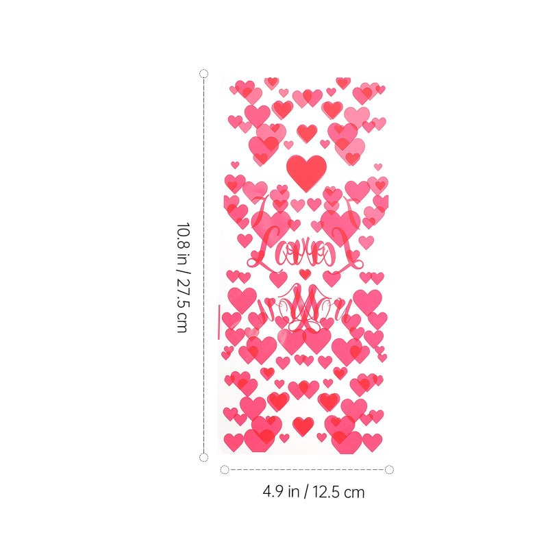 Valentines Day Candy Bags 100 Pack 2 2 Mil Cellophane Treat Pouches For Party Favors - Image 3