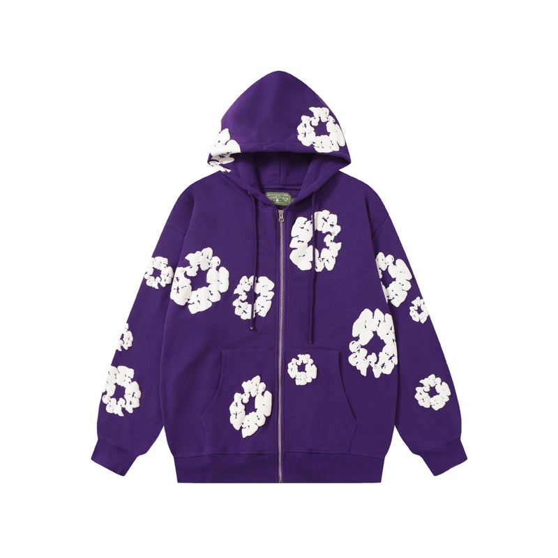 Zipper Style Kapok (Full Series) Foam Print Couple Style Suit Jacket Autumn Couple Outfit - Image 1