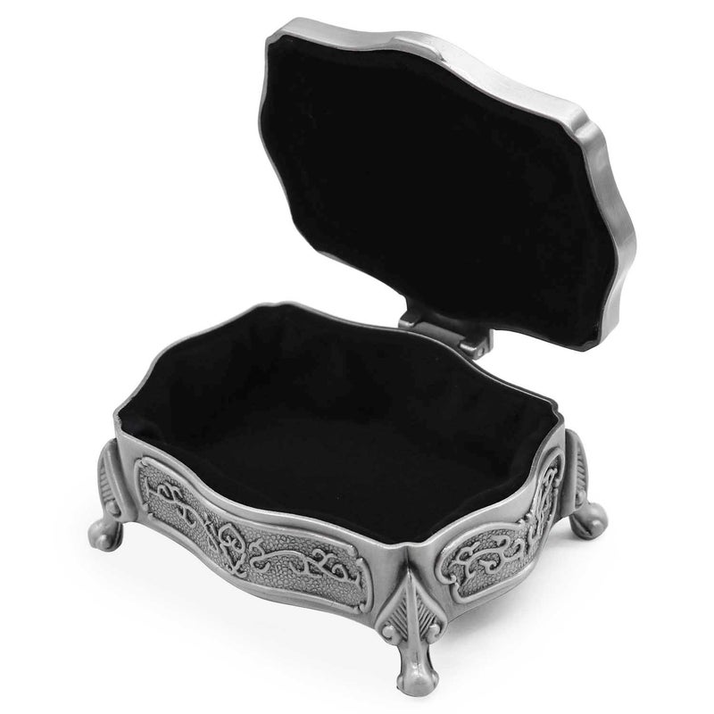 AVESON Rectangle Vintage Metal Jewelry Box Trinket Gift Box Chest Ring Case for Girls Ladies Women, Small - Image 4