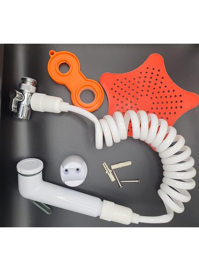 The Bros Portable Travel Shattaf with Faucet Adapter & Support Wrench - Image 1