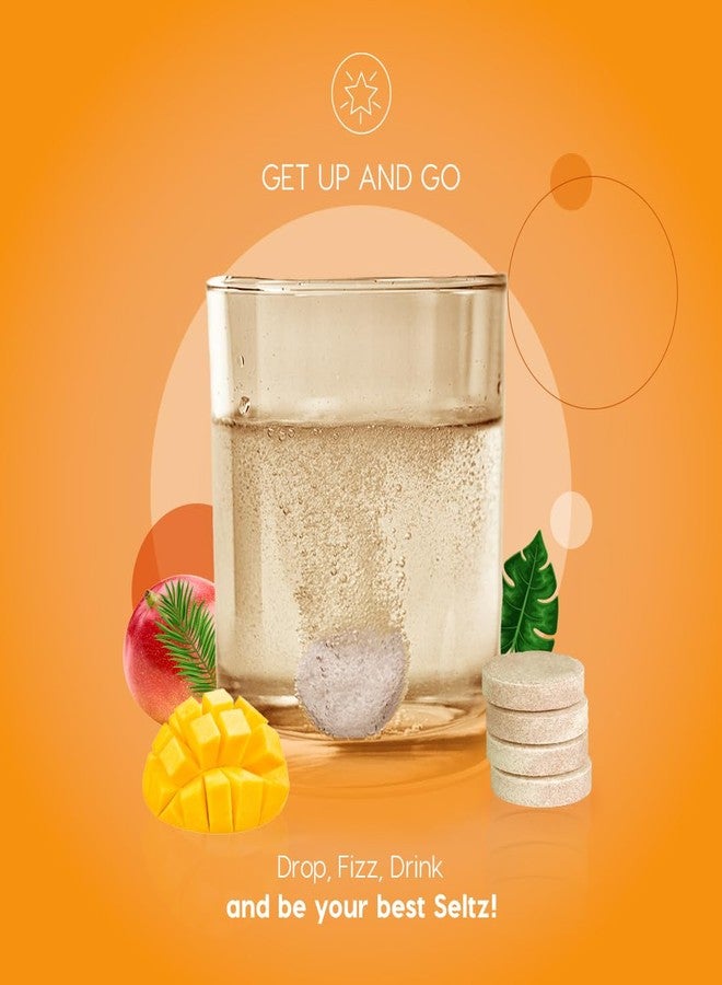Seltz® Get Up and Go – فيتامينات متعددة فوارة مع اللوتين للطاقة اليومية وصحة العين ودعم مضادات الأكسدة – بنكهة استوائية، 20 قرصًا (عبوة واحدة) - Image 3