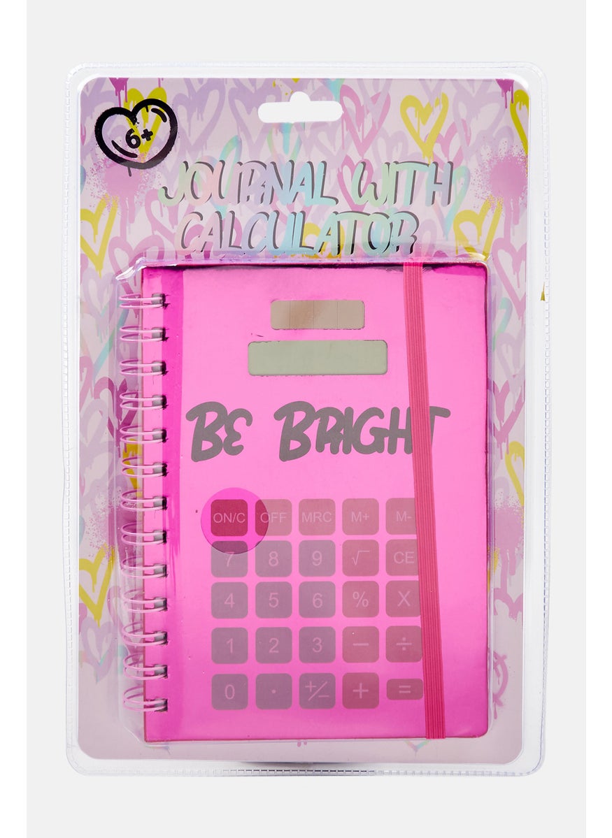 VOTUM Be Bright Journal With Calculator, Pink  - Image 1