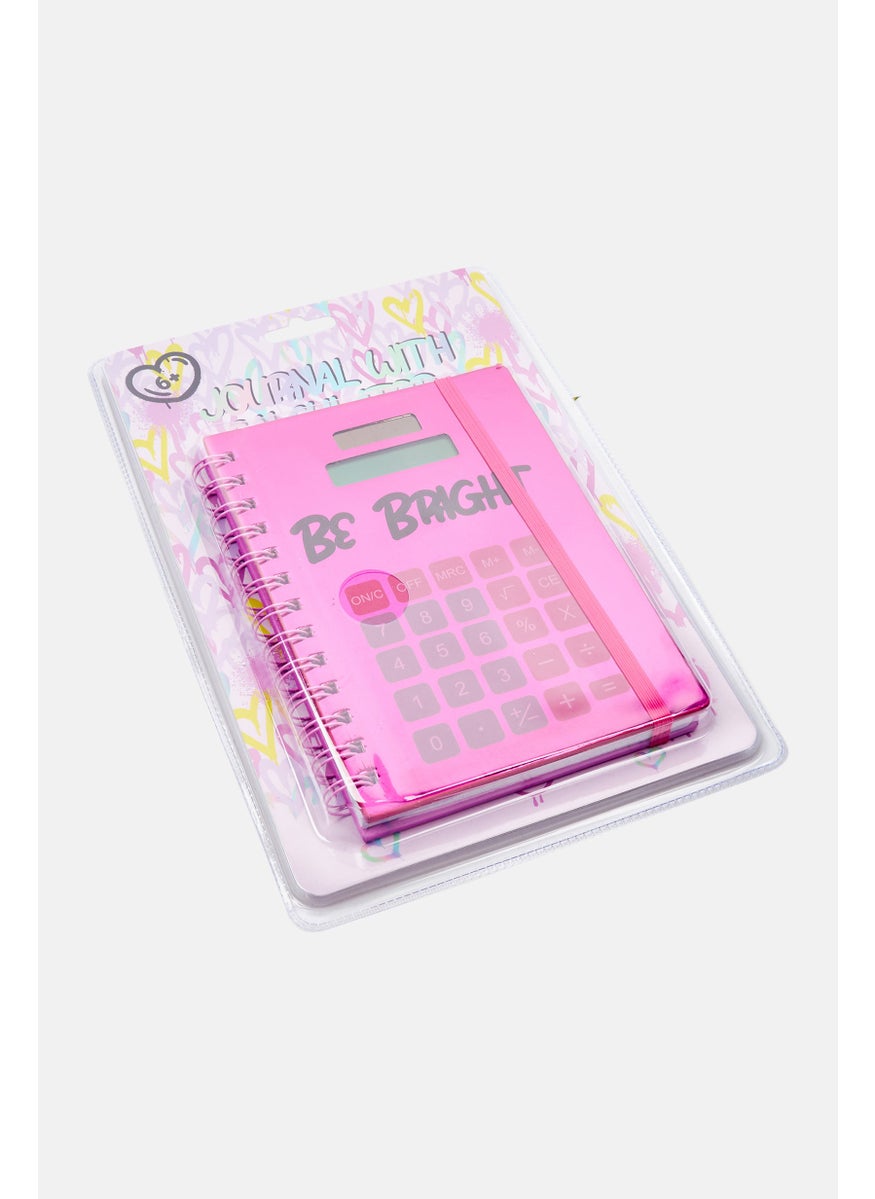 VOTUM Be Bright Journal With Calculator, Pink  - Image 3