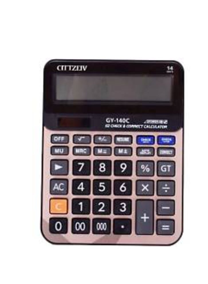 CITTZEIV GY-140C Check & Correct Calculator, 14 Digits, Extra Large Display - Image 1