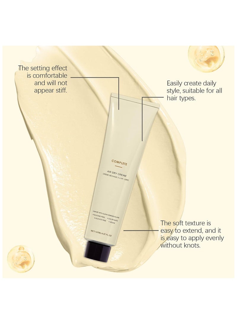 COMPLETE Air Dry Cream, Air Dry Cream for Hair - Frizz-Free Formula for Natural, Effortless Air-Dried Hair with Soft Hold 4.97fl oz - Image 5