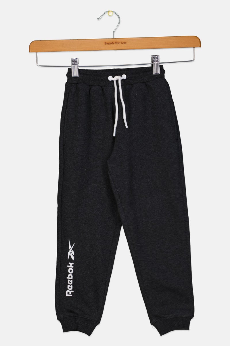 Reebok سروال رياضي خارجي للأطفال الأولاد، أسود - Image 1