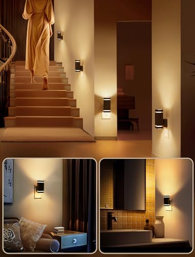 DORESshop Led Night Lights Plug into Wall [2 Pack], 1W 3000K Dimmable Night Light from 0LM to 100LM for Bathroom Hallway Bedroom Kids Room Stairway - Image 3