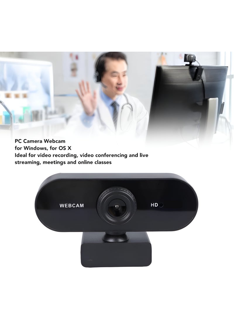 Web Digital Camera - 1080P Full HD with Built-in Microphone and USB Port - Suitable for Live Streaming, Meetings, Distance Learning - Black - Image 5