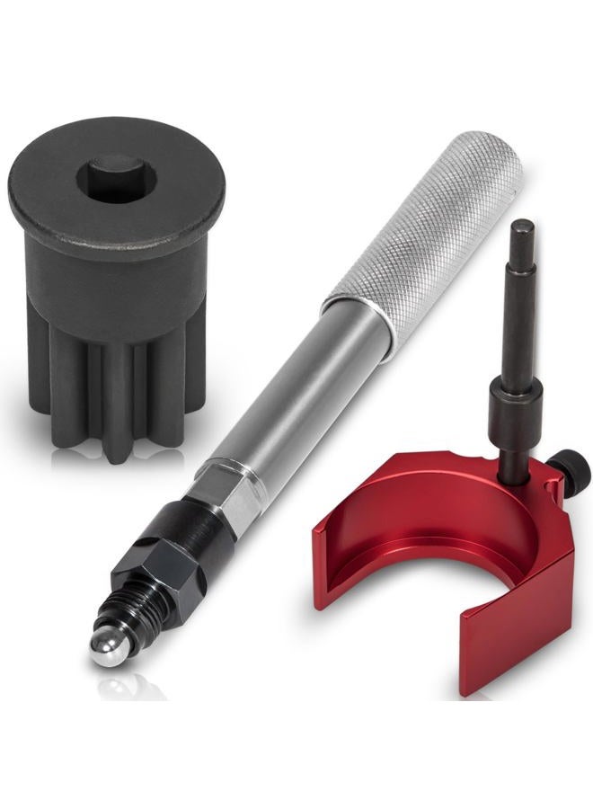Camoo For Caterpillar J-42083 Automatic Timing Pin, 9U-7227 Injector Height Adjustment Gauge Tool & Engine Barring Socket Fits CAT 3406E, C-15 and C-16(Set of 3) - Image 1
