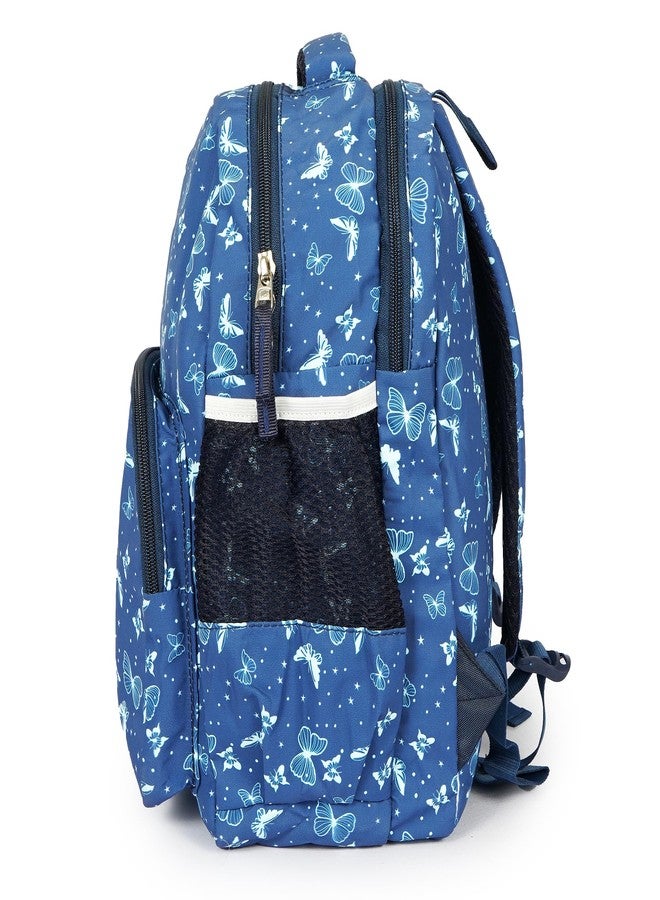 COMPASS Printed School Bag Butterfly Design for Kids Girls (Ideal for UKG LKG Nursery Age 2-5 Years Children) | Size 14 inch - Image 2