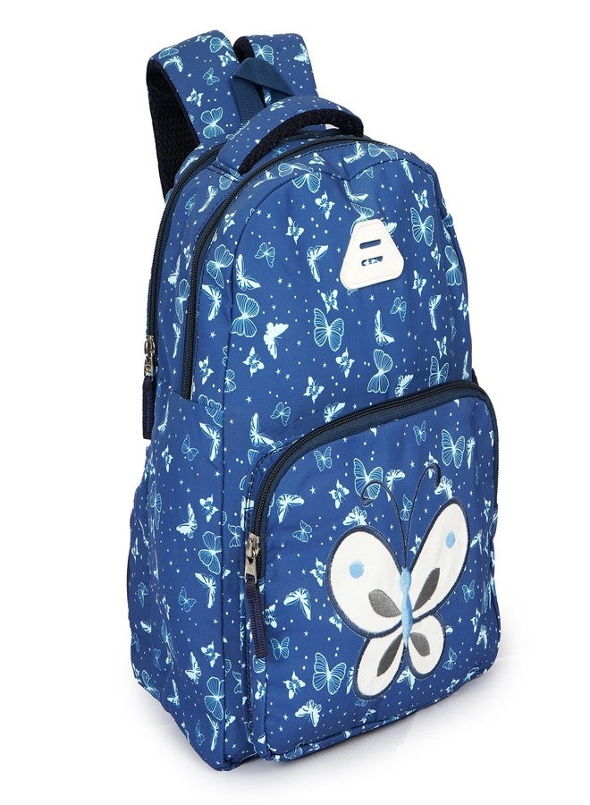 COMPASS Printed School Bag Butterfly Design for Kids Girls (Ideal for UKG LKG Nursery Age 2-5 Years Children) | Size 14 inch - Image 4