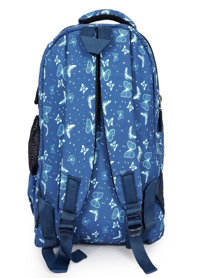 COMPASS Printed School Bag Butterfly Design for Kids Girls (Ideal for UKG LKG Nursery Age 2-5 Years Children) | Size 14 inch - Image 3