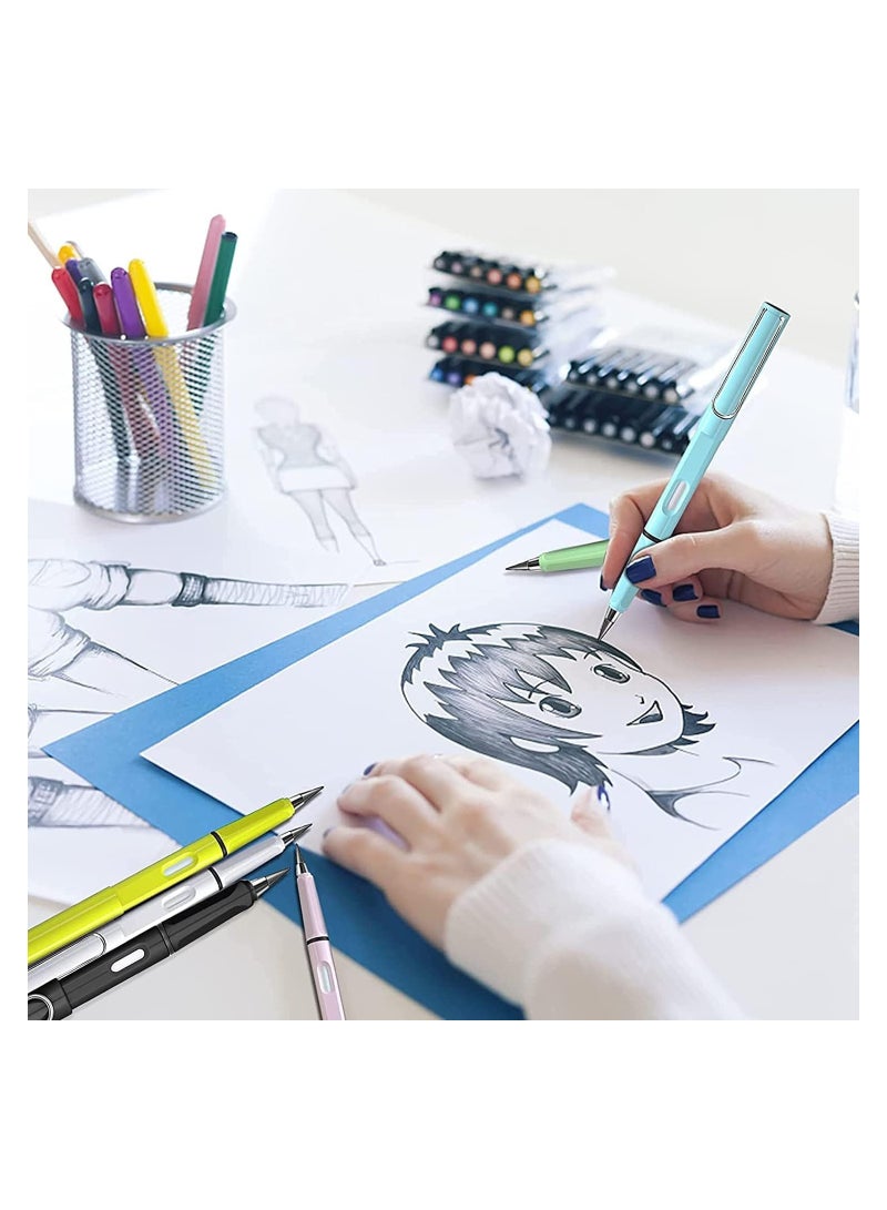قلم إنفينيتي ، قلم رصاص أبدي مع طرف كتابة مضغوط للغاية قابل للمسح ، قلم رصاص دائم للطلاب ، قلم رصاص يدوم طويلاً ، رأس قابل للاستبدال مع ممسحة - Image 4