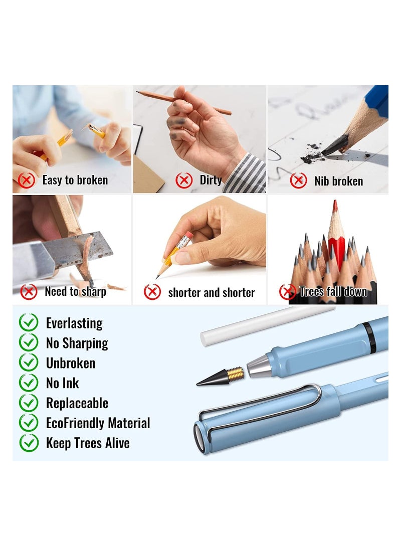 قلم إنفينيتي ، قلم رصاص أبدي مع طرف كتابة مضغوط للغاية قابل للمسح ، قلم رصاص دائم للطلاب ، قلم رصاص يدوم طويلاً ، رأس قابل للاستبدال مع ممسحة - Image 5