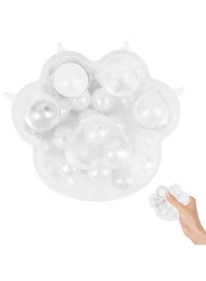 فوفو سكويشي، تابا سكويشي، لعبة الضغط على مخلب القطط، كرات إسفنجية لطيفة على شكل مخلب القط، لعبة فيدجيت، تخفيف التوتر، سهلة التنظيف، مناسبة للأولاد والبنات للاسترخاء (أبيض)