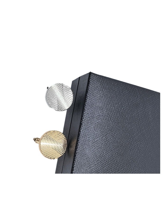 Diagonal striped pattern cufflinks, 2 PCS in One Set Alloy Jewelry Specially Design for Men's Shirt Wedding Business Gift with Delicate Package Box, 2 Colors for Selection - Image 4
