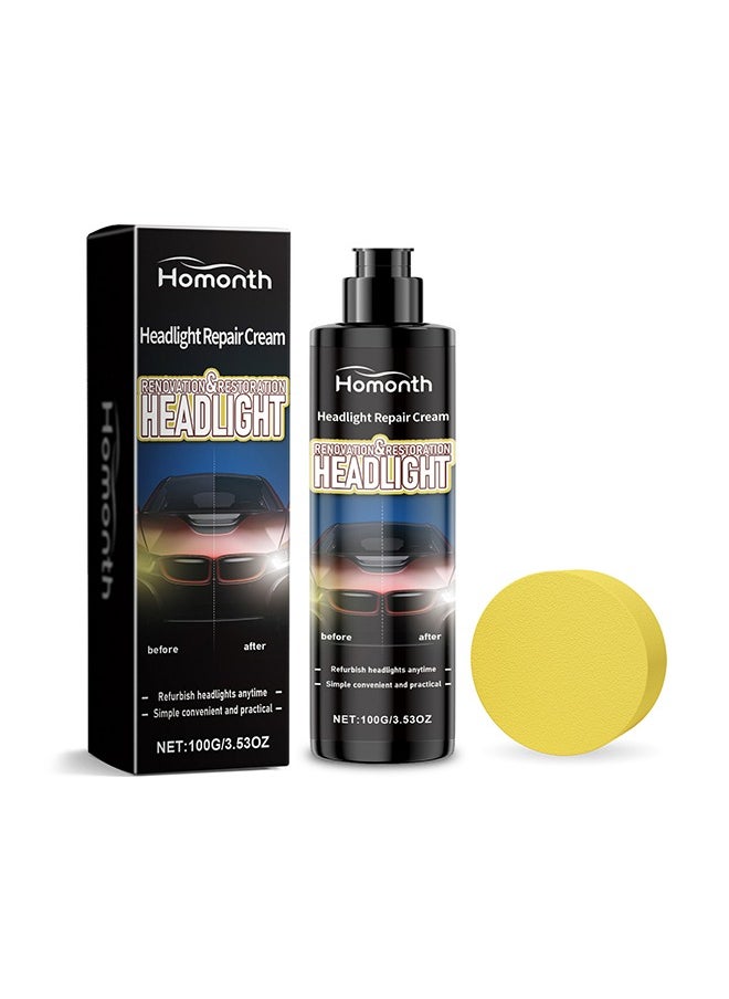 Homonth Headlight Restoration Kit for Cars - Headlamp Lens Cleaner, Car Headlight Polish | Headlight Cleaner and Restorer, Headlight Scratch Repair, Lens Polisher with Sponge for Repair Headlight Scratches  - Image 1