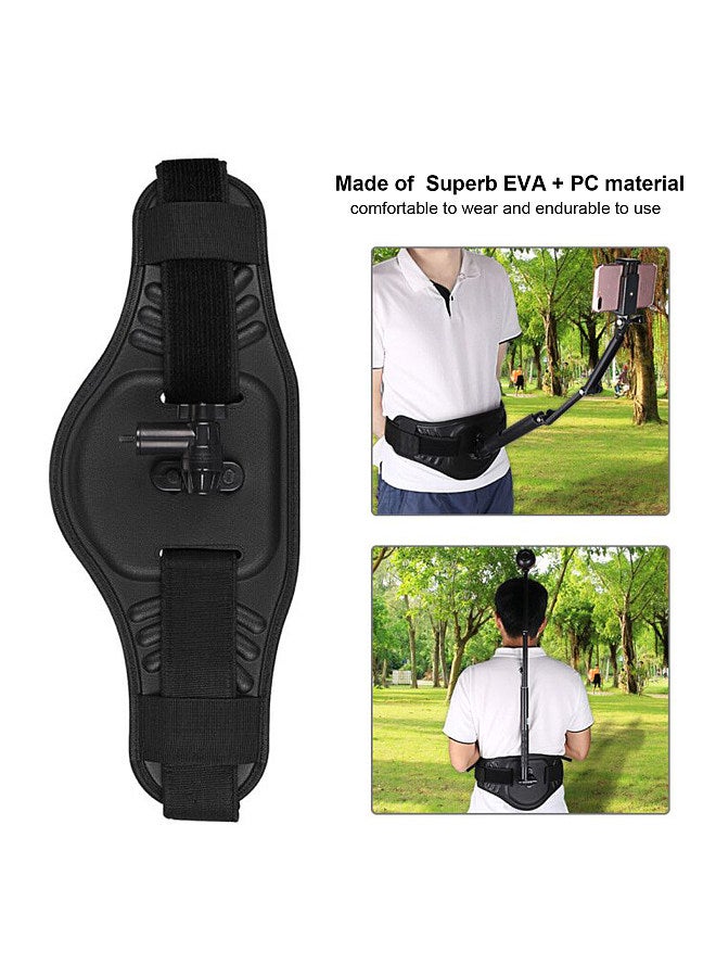 PULUZ Waist Belt Camera Mount S-trap Replacement for GoPro/ Insta360 ONE X/ Theta V/Theta SC36/ Panorama Action Cameras Portable  - Image 5