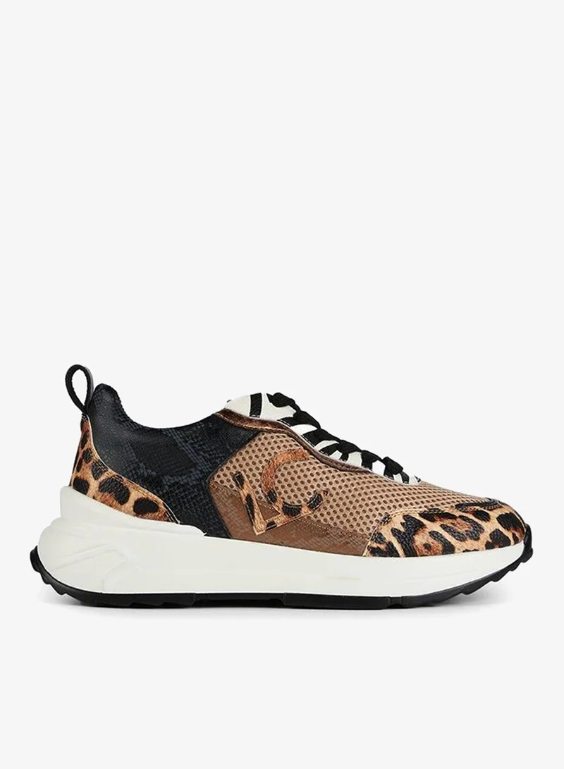 Lola Casademunt Animal print mesh sneakers