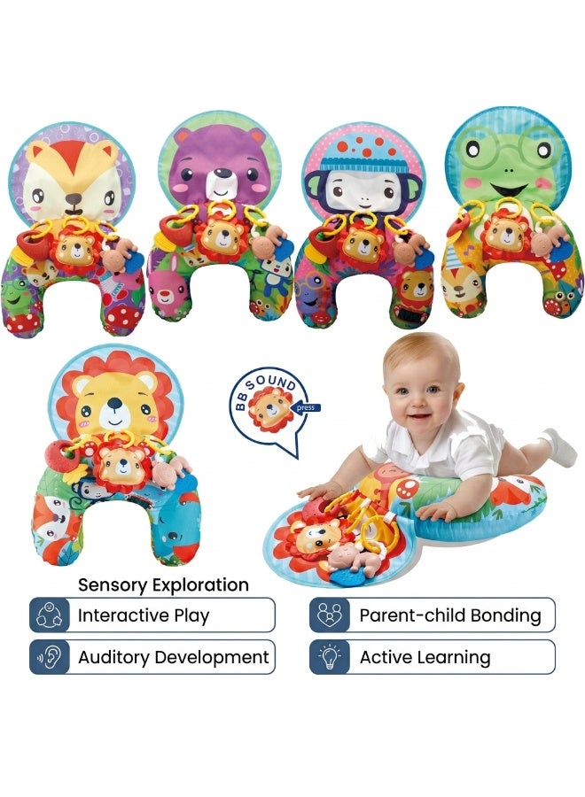 Multi-Functional Baby Plush Crawling Pillow & Sensory Toy with Animal Characters - Image 4
