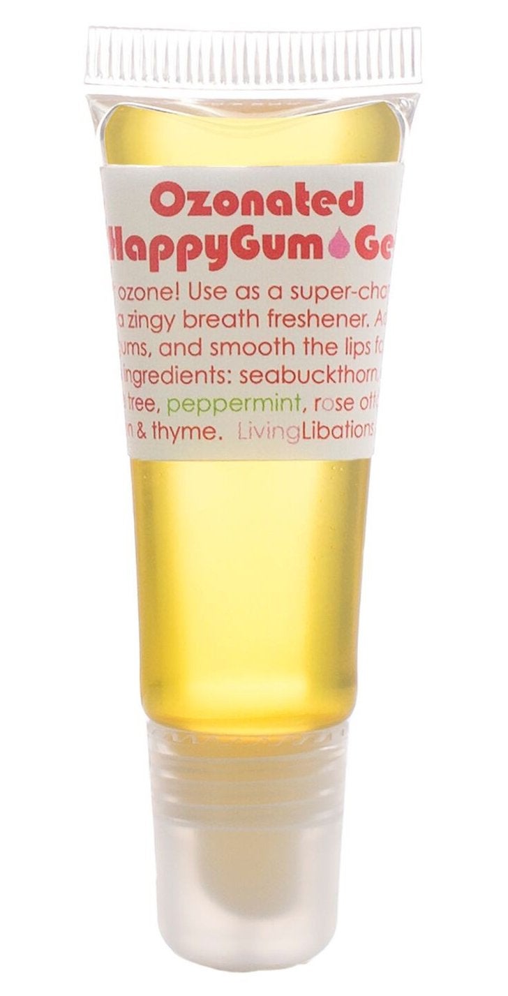 Living Libations - Organic Ozonated Happy Gum Gel | Natural, Wildcrafted, Vegan Clean Beauty (0.34 fl oz | 10 ml)