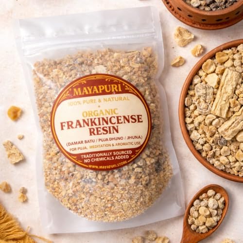 MAYAPURI 100% Pure & Natural Frankincense Resin, Damar Batu, Puja Dhuno - Jhuna (75 Grams) - Image 4